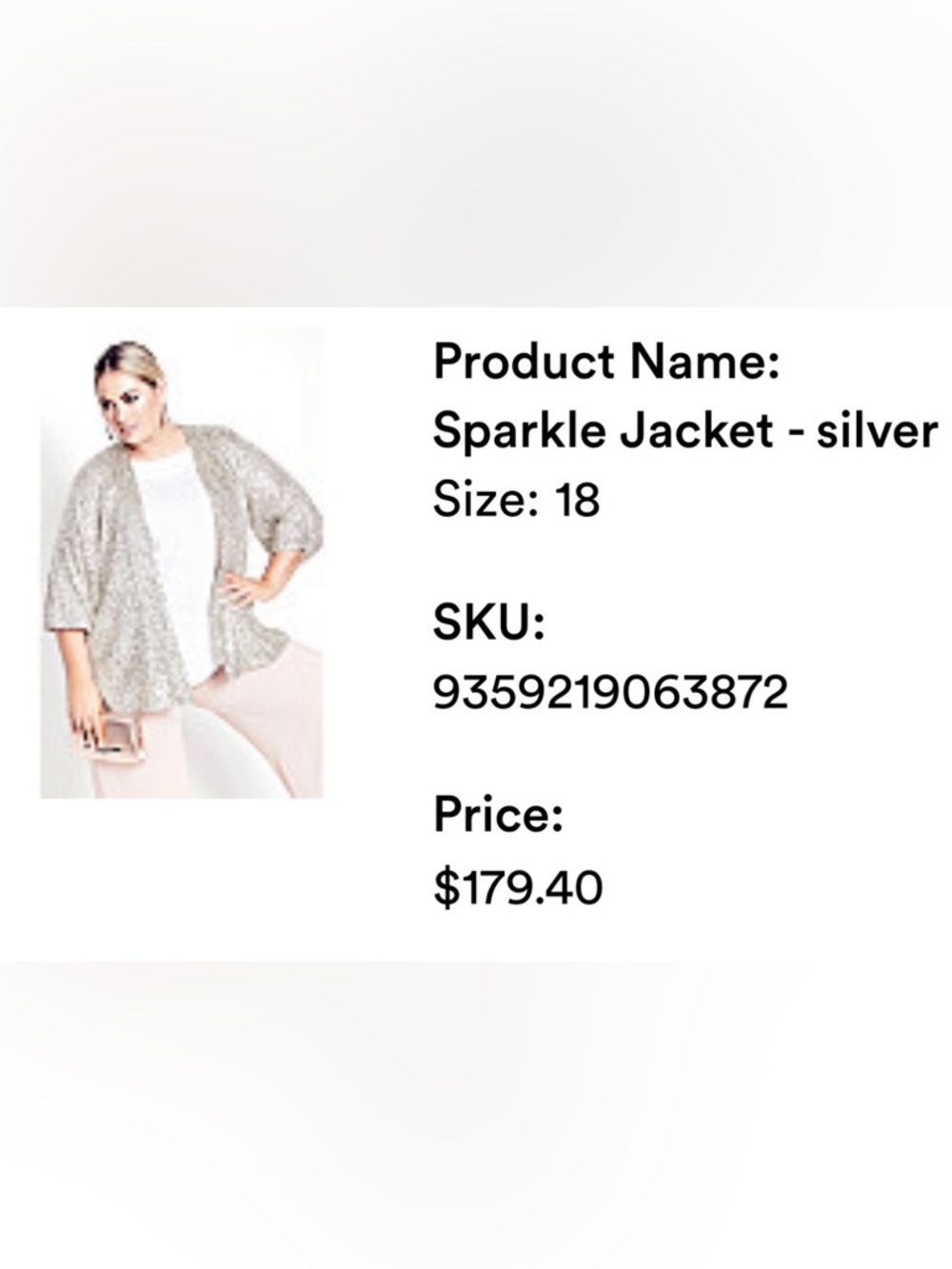 navabi Silver Sequin Blazer